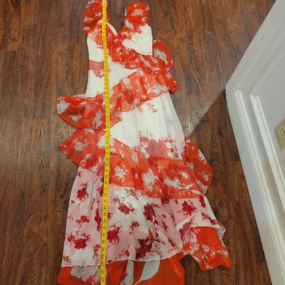 Alice + Olivia Olympia Asymmetrical Silk Maxi Dress - Picture 15 of 16